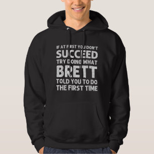 BRETT Gift Namn Personlig Birthday Lundny Kristus Hoodie