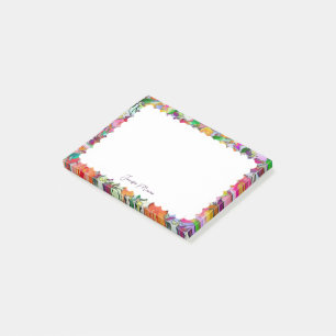 brett kantad blommig pappersvaror post-it block