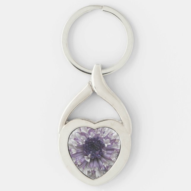 Brett Twisted Heart Silverfärgad Nyckelring (Framsidan)