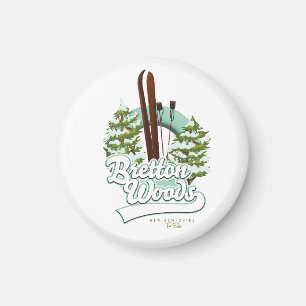 Bretton Skogen New Hampshire ski logotyp Magnet