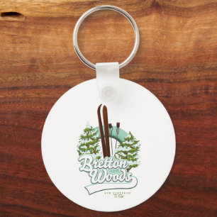 Bretton Skogen New Hampshire ski logotyp Nyckelring