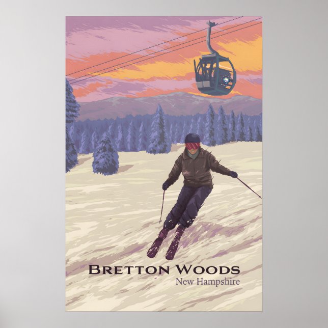 Bretton Woods Skidort Reseskylt Poster (Framsidan)