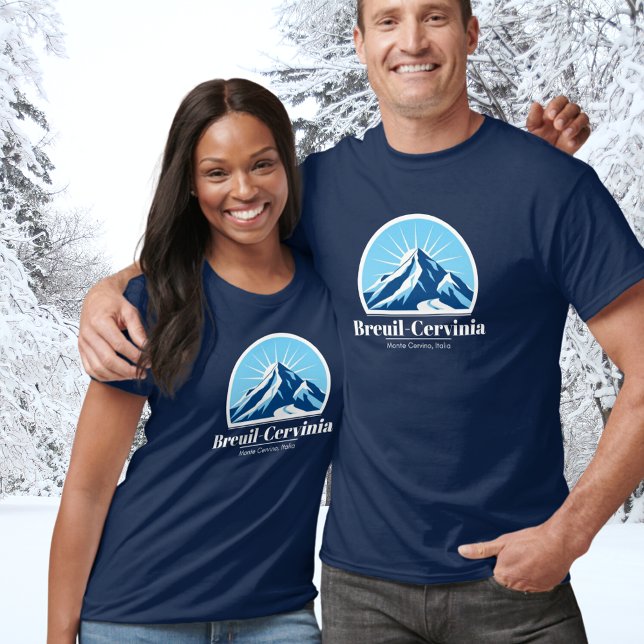 Breuil-Cervinia Monte Cervino-italien T Shirt (Skapare uppladdad)