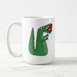 Brev A Alligator Baby Bodykostym. Alp för matsmält Kaffemugg
