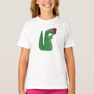 Brev A Alligator Baby Bodykostym. Alp för matsmält T Shirt