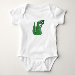 Brev A Alligator Baby Bodykostym. Alp för matsmält T Shirt