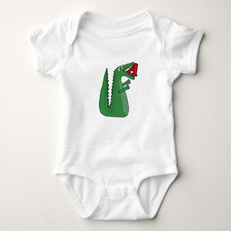 Brev A Alligator Baby Bodykostym. Alp för matsmält T Shirt