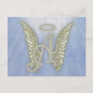 Brev A Angel Monogram Vykort