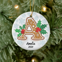 Brev A Anpassad Jul Monogram Ornament