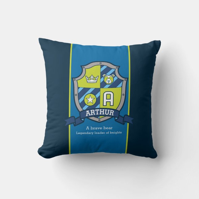 Brev A Arthur namn betyder anpassningsbar Kudde (Framsida)