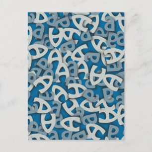 Brev A Blue Vykort
