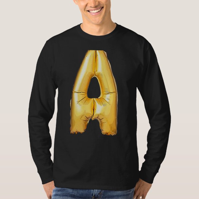Brev A Capital Alphabet Camouflage Initial 1 T Shirt (Framsida)