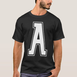 Brev A Capital Alphabet Initial Cheerlead Mon T Shirt