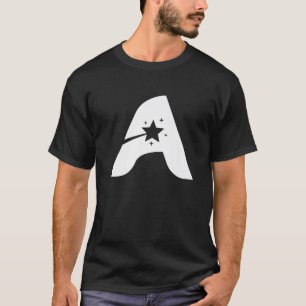 Brev A Capital Alphabet Monogram Initial T Shirt