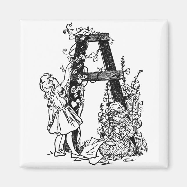 Brev 'A' i Garden - Magnet (Framsidan)