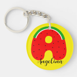 Brev A Keychain, Watermelon Keychain, Cute