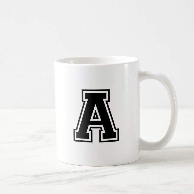 Brev A, kollegiera Alphabet Kaffemugg (Höger)