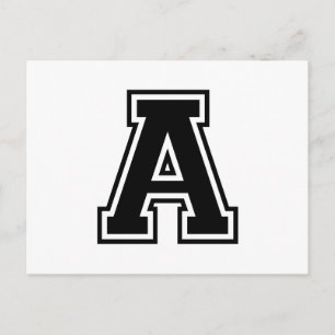 Brev A, kollegiera Alphabet Vykort