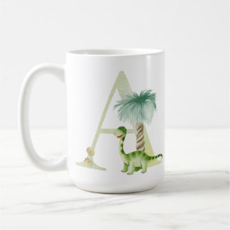 Brev A med dinosaur Kaffemugg