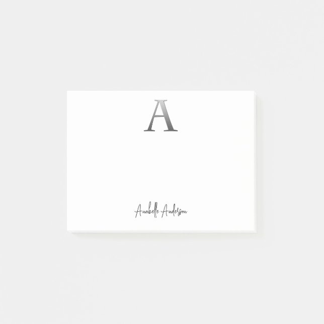 Brev A med eget namn Post-it Block (Framsida)