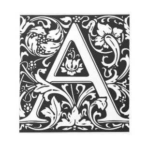 Brev A Medieval Monogram Art nouveau Anteckningsblock