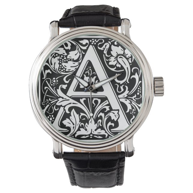 Brev A Medieval Monogram Art nouveau Armbandsur (Framsida)