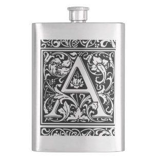 Brev A Medieval Monogram Art nouveau Fickplunta
