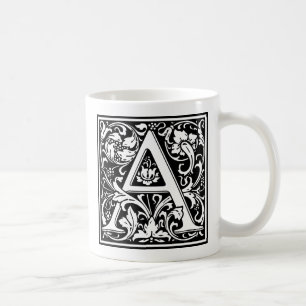 Brev A Medieval Monogram Art nouveau Kaffemugg