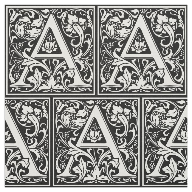 Brev A Medieval Monogram Art nouveau Tyg (Provkarta)