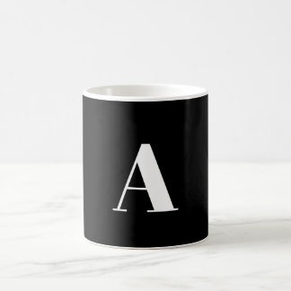 Brev A Monogram Black and White Snyggt Modern Kaffemugg