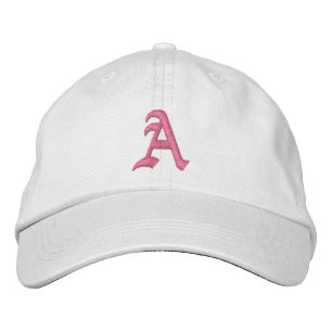 Brev A Monogram broized Hat Broderad Keps