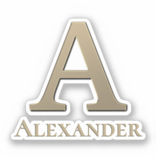 Brev A Monogram - första början Klistermärken