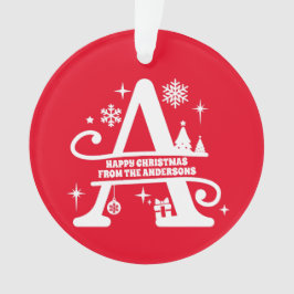 Brev A Monogram första familjen Namn Hälsning