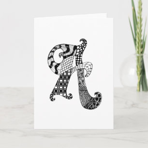 Brev A-monogramkort Anteckningskort