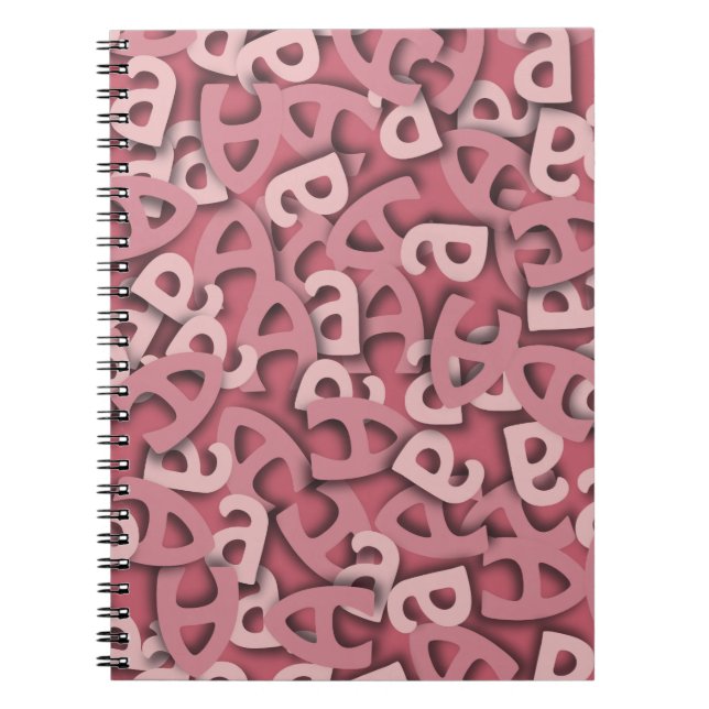 BREV A ROSA ANTECKNINGSBOK MED SPIRAL (Framsidan)