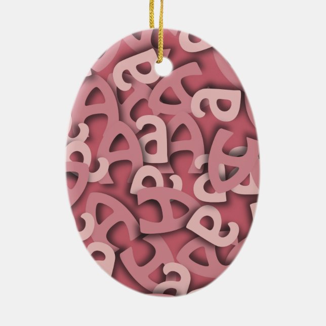 BREV A ROSA JULGRANSPRYDNAD KERAMIK (Baksidan)