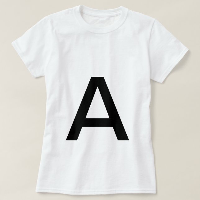 brev ’A’ T-Shirt (Design framsida)