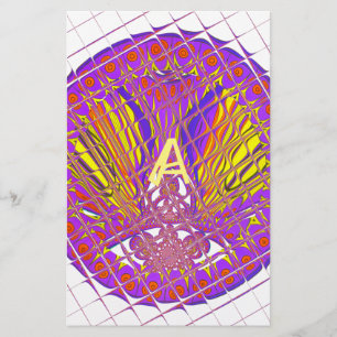 Brev A, textdesign för färgstark logotyp Brevpapper