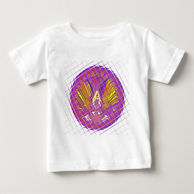 Brev A, textdesign för färgstark logotyp T Shirt (Framsida)