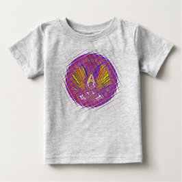 Brev A, textdesign för färgstark logotyp T-shirt
