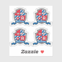 Brev A-vapenskölden med det egna namnet Anthony-ör