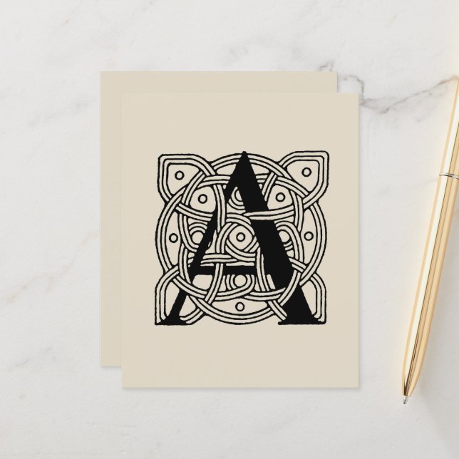 Brev A Vintage Celtic Knot Monogram (Fram/Back In Situ)