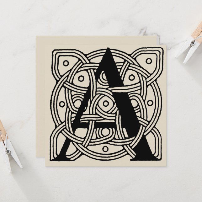 Brev A Vintage Celtic Knot Monogram (Fram/Back In Situ)