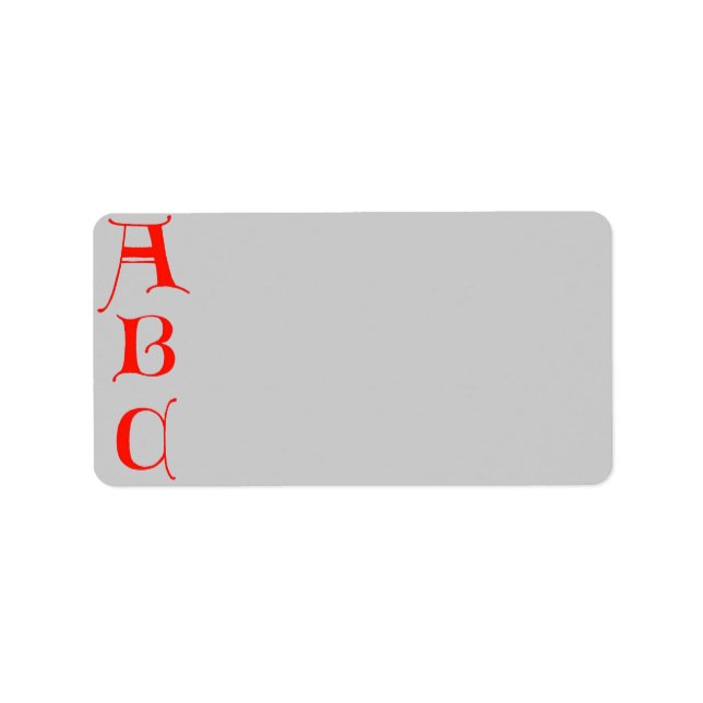 Brev ABC-adressetikett Adressetikett (Framsidan)