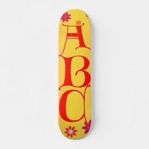 Brev ABC-skateboard Skateboard Bräda 21,5 Cm