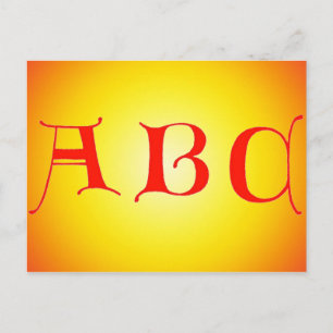 Brev ABC-vykort Vykort