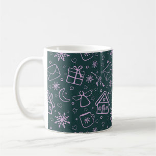 Brev, Änglar, Snöflingor, gåvor, hjärtan och stena Kaffemugg