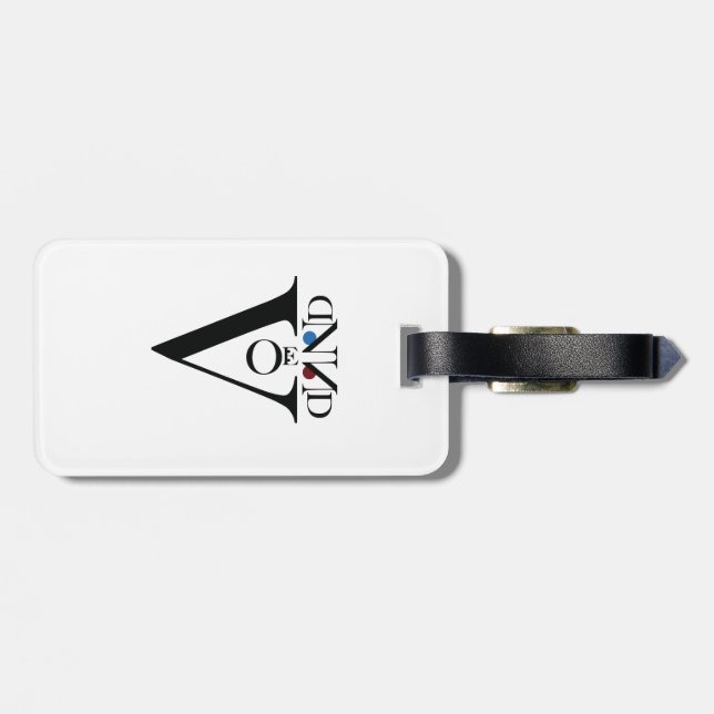 Brev Ansikte Bagagetag med läderband Bagagebricka (Baksida Vågrät)