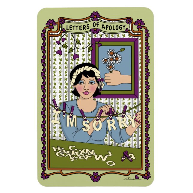 Brev av Apology_A_4x6-kylmagnet Magnet (Vertikal)