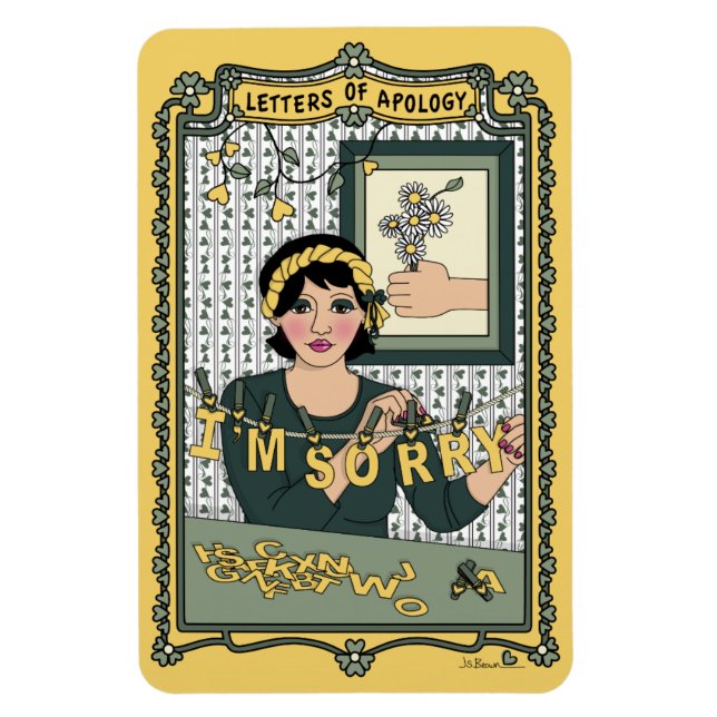 Brev av Apology_C_4x6-kylmagnet Magnet (Vertikal)